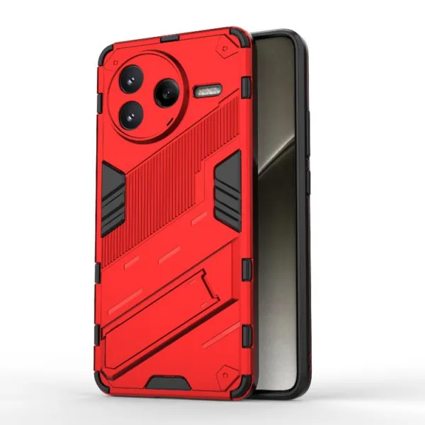 BIB Ochranný obal so stojanom pre Xiaomi Poco F7 Pro červený