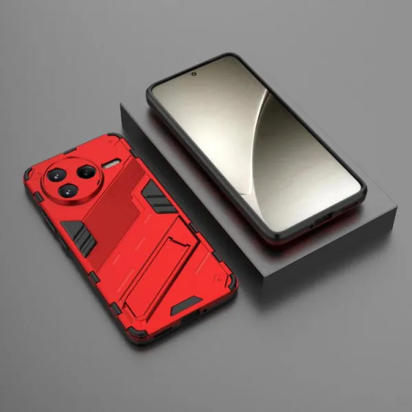 BIB Ochranný obal so stojanom pre Xiaomi Poco F7 Pro červený