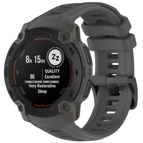 SILICONE Vymeniteľný remienok pre Garmin Instinct E 45mm šedý