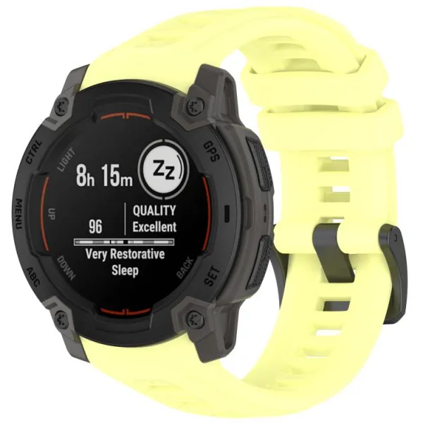 SILICONE Vymeniteľný remienok pre Garmin Instinct E 45mm žltý