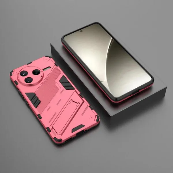 BIB Ochranný obal so stojanom pre Xiaomi Poco F7 Pro ružový