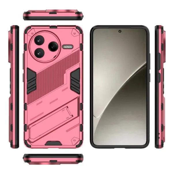 BIB Ochranný obal so stojanom pre Xiaomi Poco F7 Pro ružový