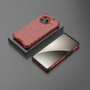 HONEYCOMB Ochranný kryt Xiaomi Poco F7 Ultra červený