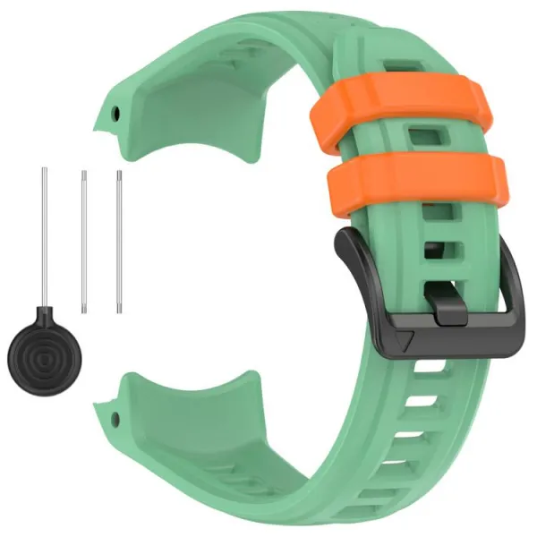 SILICONE Vymeniteľný remienok pre Garmin Instinct 3 45mm zeleno-oranžový