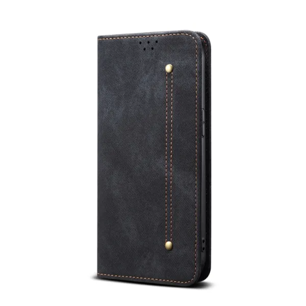 DENIM Peňaženkový kryt pre Xiaomi Poco F7 Pro čierny