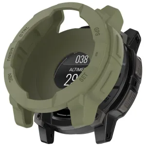 TPU HALF COVER Kryt pre Garmin Instinct 3 45mm tmavozelený