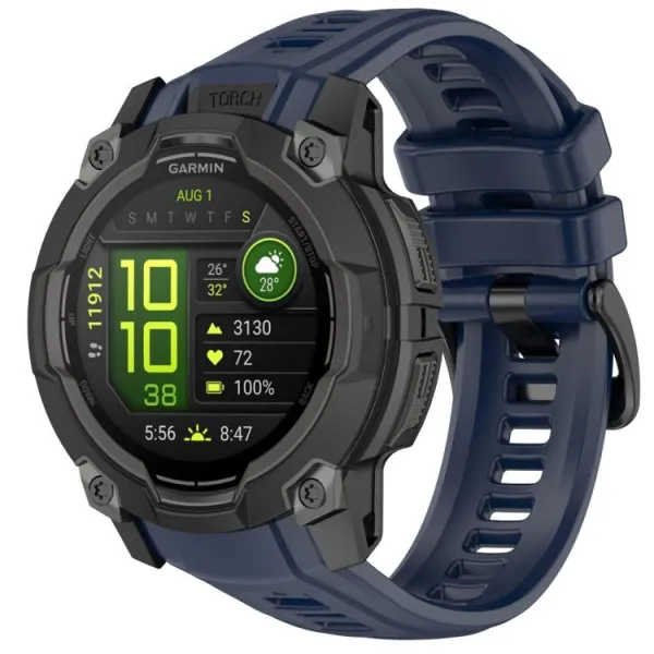 SILICONE Vymeniteľný remienok pre Garmin Instinct 3 50mm tmavomodrý