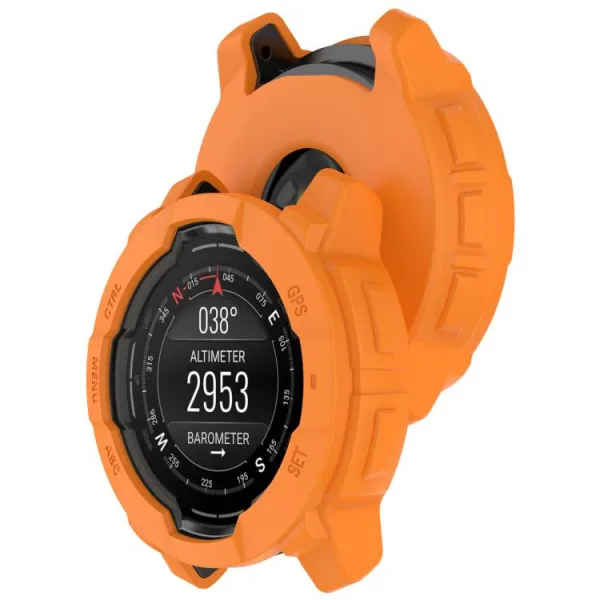 TPU HALF COVER Kryt pre Garmin Instinct 3 AMOLED 50mm oranžový