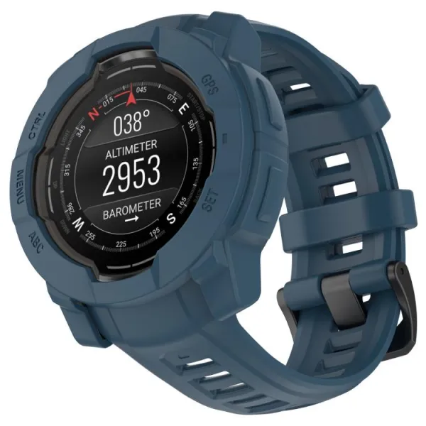 TPU HALF COVER Kryt pre Garmin Instinct 3 45mm tmavomodrý