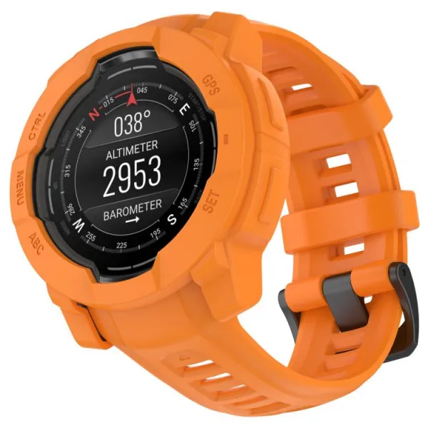 TPU HALF COVER Kryt pre Garmin Instinct 3 AMOLED 50mm oranžový