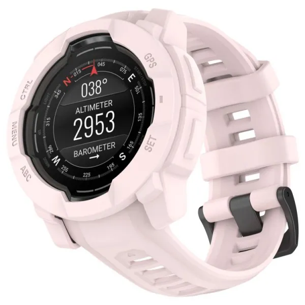 TPU HALF COVER Kryt pre Garmin Instinct 3 AMOLED 50mm ružový