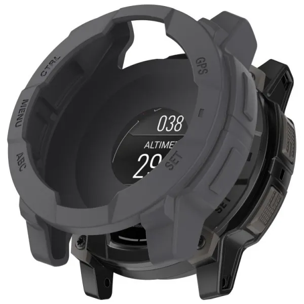 TPU HALF COVER Kryt pre Garmin Instinct 3 45mm tmavošedý