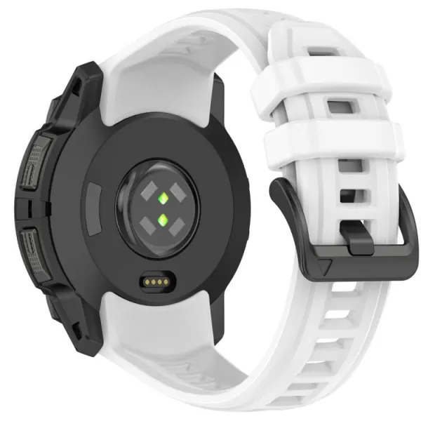 SILICONE Vymeniteľný remienok pre Garmin Instinct 3 45mm biely