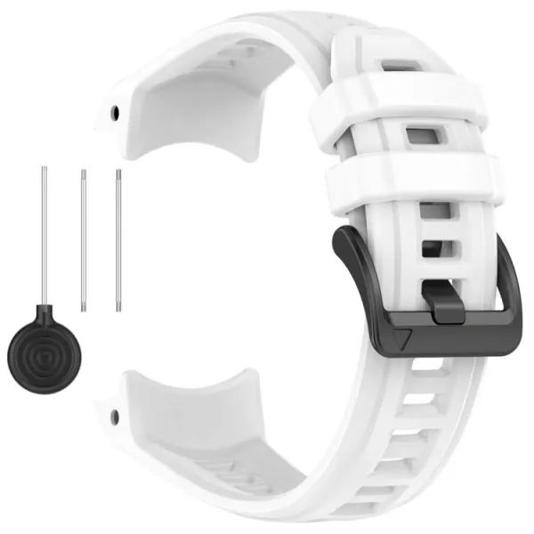 SILICONE Vymeniteľný remienok pre Garmin Instinct 3 45mm biely