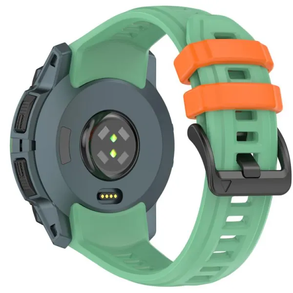 SILICONE Vymeniteľný remienok pre Garmin Instinct 3 45mm zeleno-oranžový