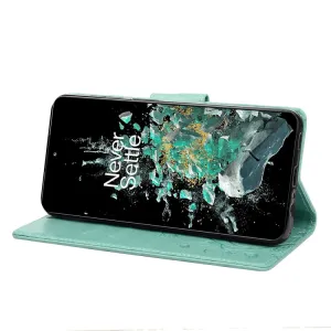 ART FLORAL Peňaženkový kryt OnePlus 10T 5G zelený