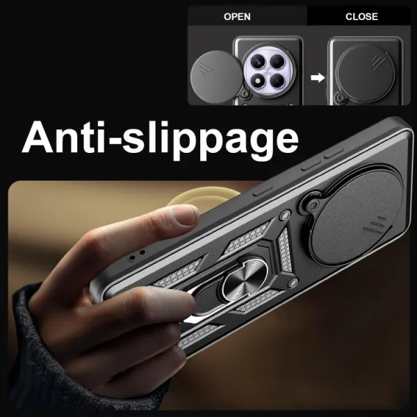 RING CAMERA Kryt s držiakom pre Xiaomi Redmi Note 14 Pro modrý