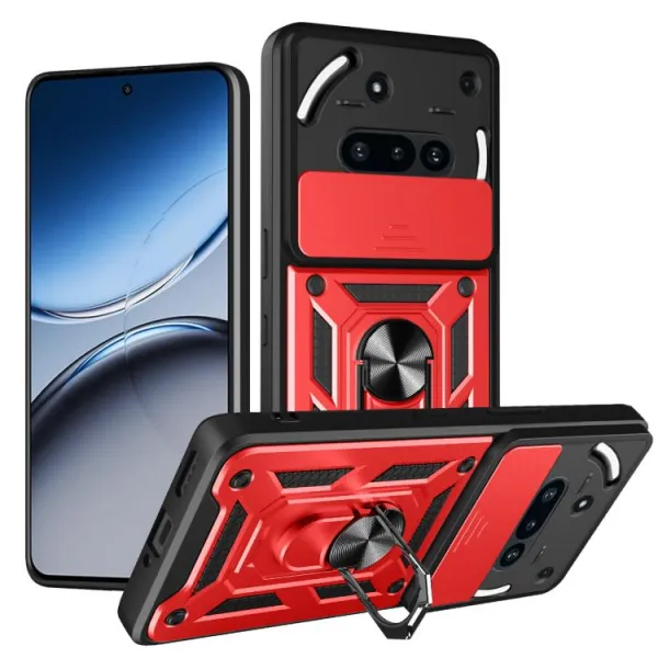 RING CAMERA Kryt s držiakom pre Nothing Phone (3a) červený