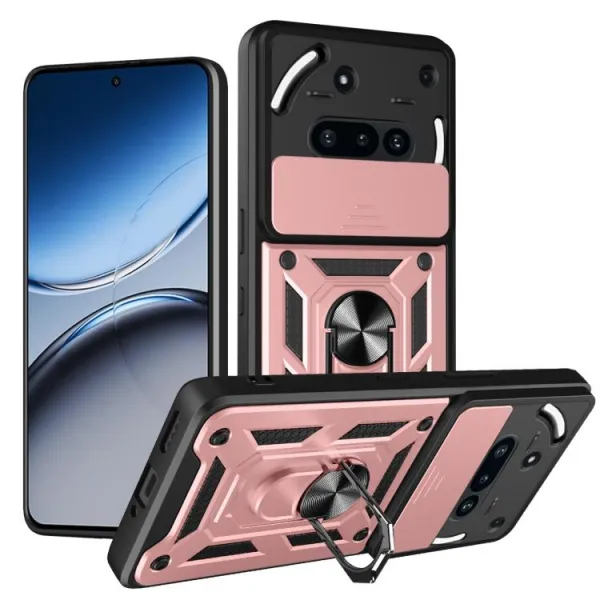 RING CAMERA Kryt s držiakom pre Nothing Phone (3a) ružový