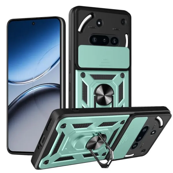 RING CAMERA Kryt s držiakom pre Nothing Phone (3a) zelený