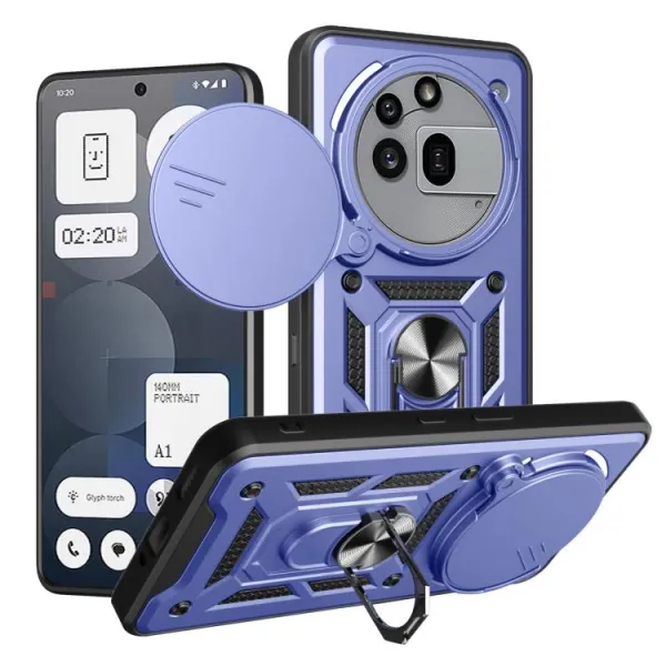 RING CAMERA Kryt s držiakom pre Nothing Phone (3a) Pro modrý