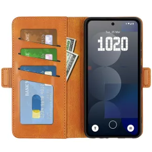 SIDE Peňaženkové puzdro pre Nothing Phone (3a) Pro svetlohnedé