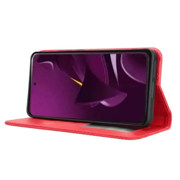BUSINESS Peňaženkové puzdro pre Xiaomi Poco M7 Pro 5G červené