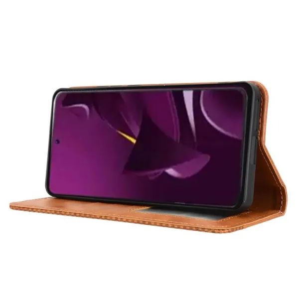 BUSINESS Peňaženkové puzdro pre Xiaomi Poco M7 Pro 5G hnedé