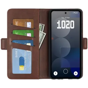 SIDE Peňaženkové puzdro pre Nothing Phone (3a) Pro tmavohnedé