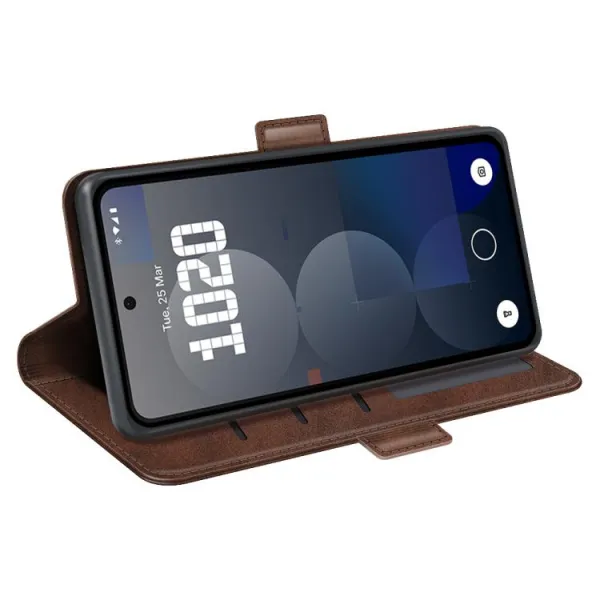 SIDE Peňaženkové puzdro pre Nothing Phone (3a) Pro tmavohnedé