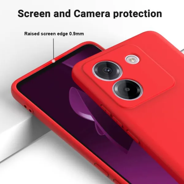 RUBBER Ochranný obal pre Xiaomi Poco M7 Pro 5G červený