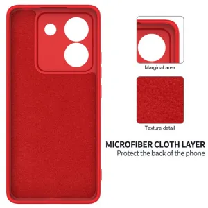 RUBBER Ochranný obal pre Xiaomi Poco M7 Pro 5G červený