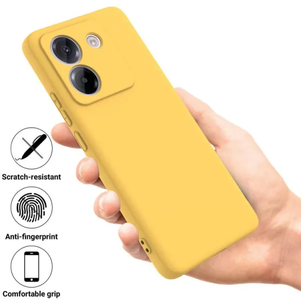 RUBBER Ochranný obal pre Xiaomi Poco M7 Pro 5G žltý