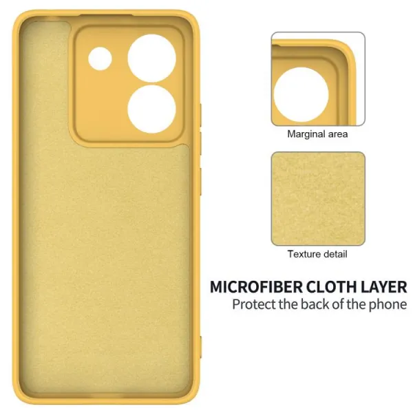 RUBBER Ochranný obal pre Xiaomi Poco M7 Pro 5G žltý