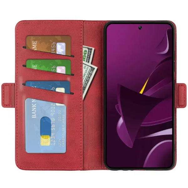 SIDE Peňaženkové puzdro pre Xiaomi Poco M7 Pro 5G červené