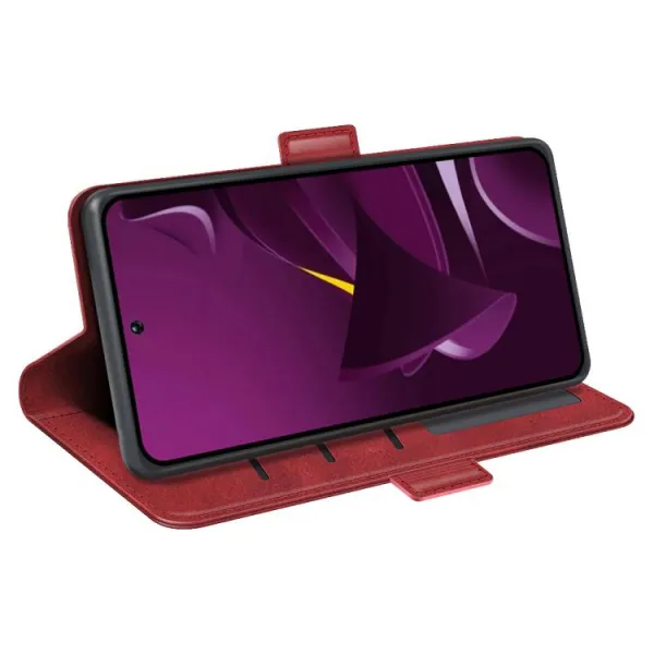 SIDE Peňaženkové puzdro pre Xiaomi Poco M7 Pro 5G červené