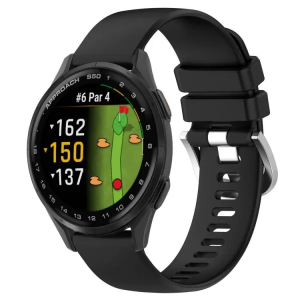 SILICONE Vymeniteľný remienok pre Garmin Approach S50 čierny