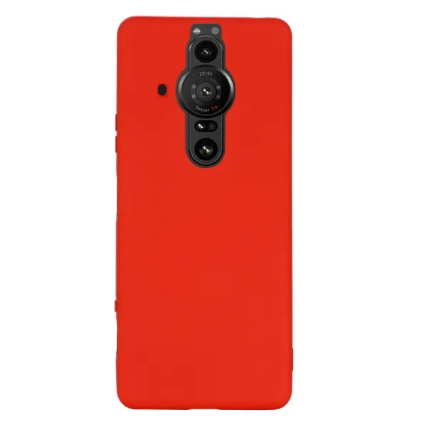 RUBBER Ochranný kryt pre Sony Xperia Pro-I červený