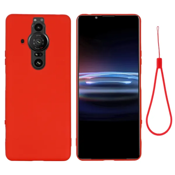 RUBBER Ochranný kryt pre Sony Xperia Pro-I červený