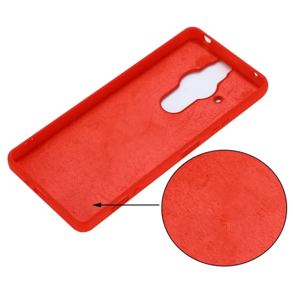 RUBBER Ochranný kryt pre Sony Xperia Pro-I červený