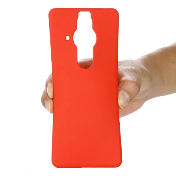 RUBBER Ochranný kryt pre Sony Xperia Pro-I červený