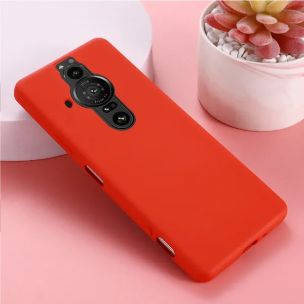 RUBBER Ochranný kryt pre Sony Xperia Pro-I červený