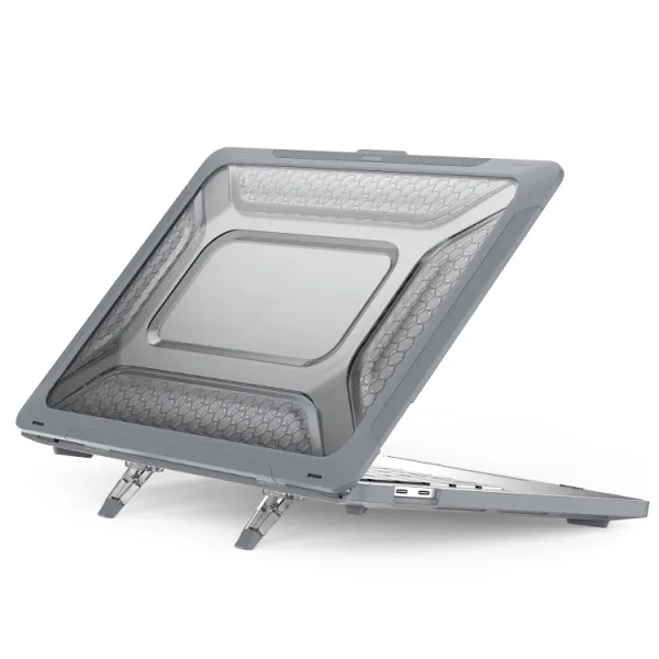 HONEYCOMB Odolné puzdro pre Apple MacBook Pro 13" A2251 / A2289 / A2338  šedé