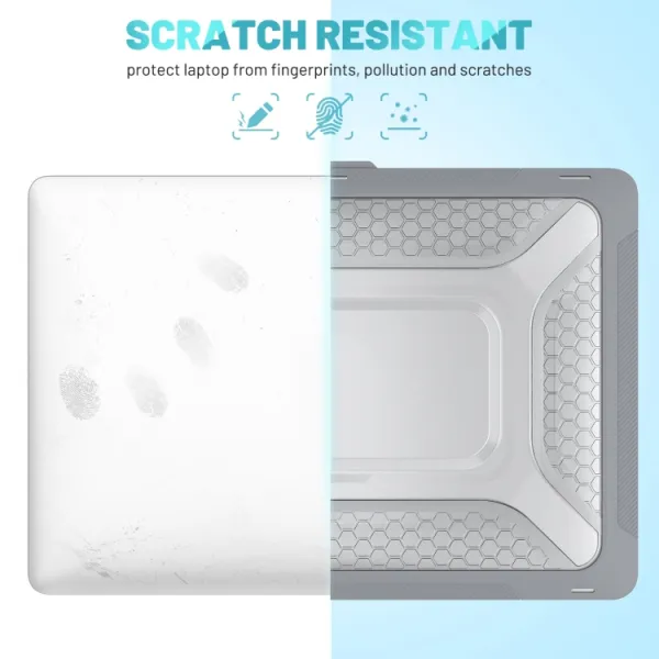 HONEYCOMB Odolné puzdro pre Apple MacBook Pro 13" A2251 / A2289 / A2338  šedé