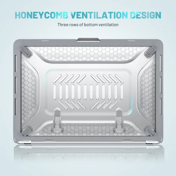HONEYCOMB Odolné puzdro pre Apple MacBook Pro 13" A2251 / A2289 / A2338  šedé