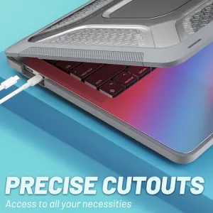 HONEYCOMB Odolné puzdro pre Apple MacBook Pro 13" A2251 / A2289 / A2338  šedé