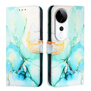 ART MARBLE Peňaženkový kryt pre Vivo V40 5G GREEN