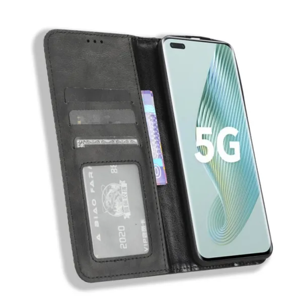 BUSINESS Peňaženkový kryt pre Honor Magic5 Pro 5G čierny