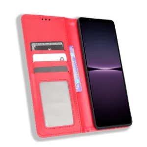 BUSINESS Peňaženkový kryt pre Sony Xperia 1 IV 5G červený