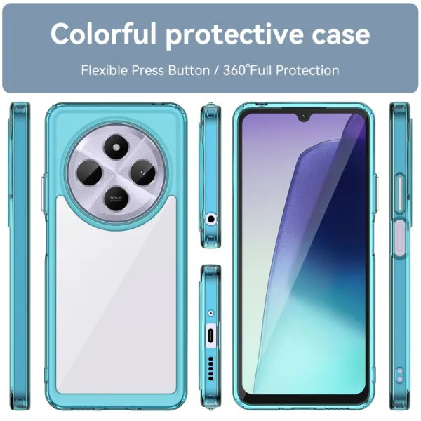 CRYSTAL Ochranný kryt pre Xiaomi Redmi 14C / Poco C75 tyrkysový